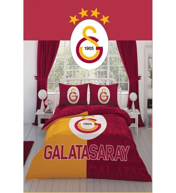 Lisanslı Nevresim Takımı Galatasaray Parçalı Logo Çift Kişilik - Image 1