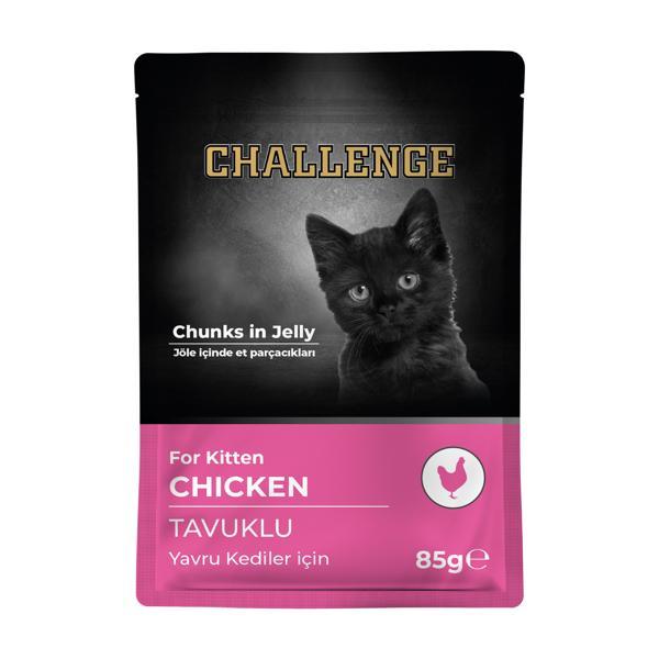 Challenge Pouch Yavru Tavuklu Yaş Mama 85 Gr - Image 1