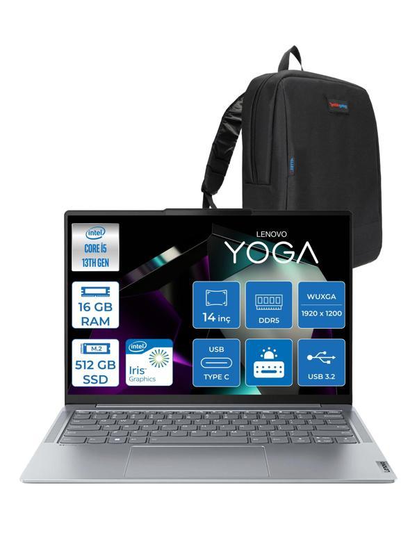 Lenovo yoga Slim 6 14IRH8 Intel Core I5-13500H 16GB 512GB SSD 14" Wuxga 400NITS OLED Freedos Taşınabilir Bilgisayar  883E00060TR02+ZETTAÇANTA - Image 1