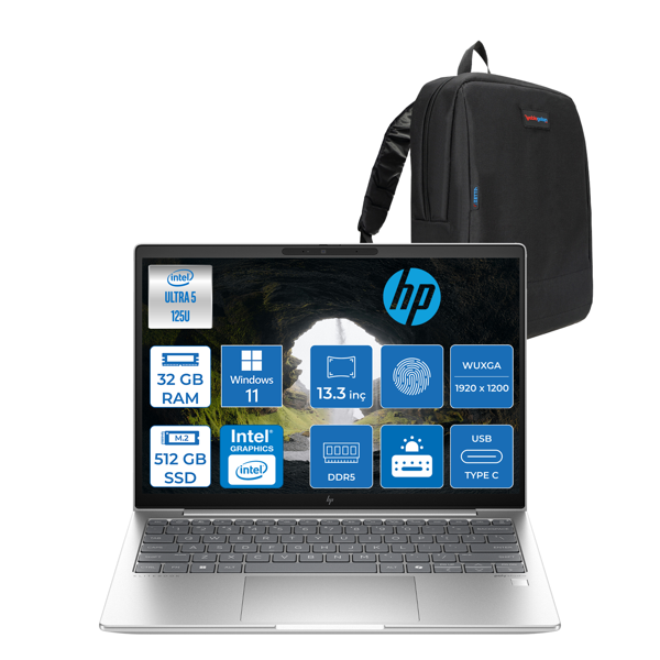Hp Elitebook 630 G11 Intel Core Ultra 5 125U Ddr5 32GB 512GB SSD Intel® Aı Boost 13.3" Wuxga IPS 300NITS Windows 11 Pro Taşınabilir Bilgisayar 9Y7R7ETP09 + Zetta Çanta - Image 1
