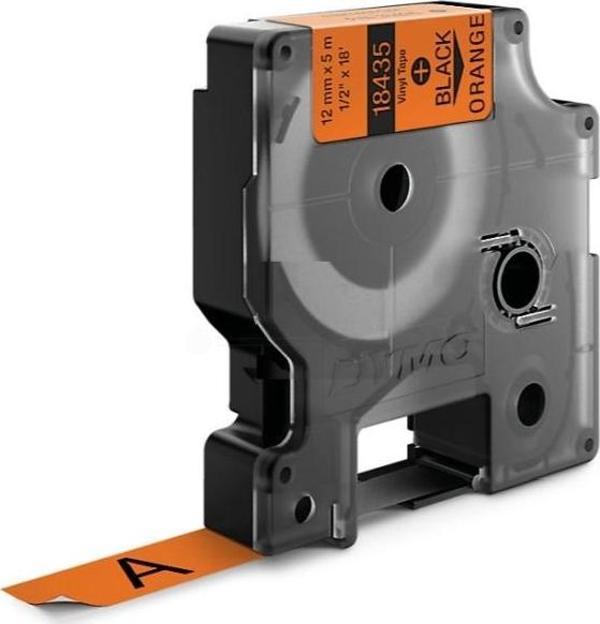 Dymo 18435 Rhino Pro Etiketi Renkli Vinil 12 MMx5.5 Mt Turuncu Üzerine Siyah  - Image 1