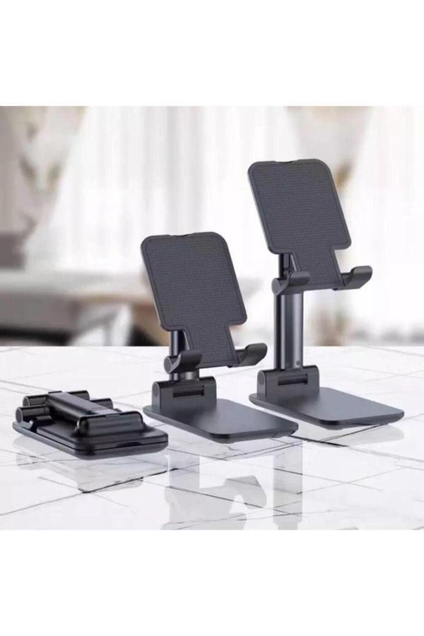 Wiesmann Siyah Katlanabilir Masaüstü Tablet Ve Telefon Tutucu Stand Siyah Renk Telefon Standı Katlanabilir - Image 1
