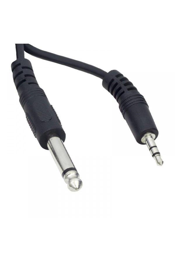 Dnr Bilişim 6.3 Mono - 3.5 Stereo Kablo Pc/Hoparlör /Ses Sistemi Uyumlu  3 Metre  Aux Kablo - Image 1