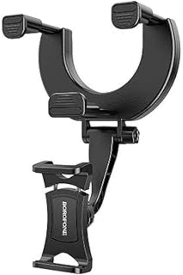 Borofone Dikiz Aynasına Monte Telefon Tutucu Ayarlanabilir Dikiz Aynasına Uygun Uyumlu 4,5-7 Inç - Image 1