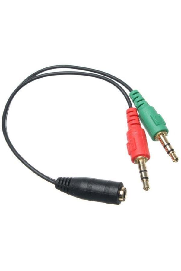Dnr Bilişim Kulaklık Mikrofon Ayırıcı 3.5Mm Splitter Swıtch Dönüştürücü - Image 1