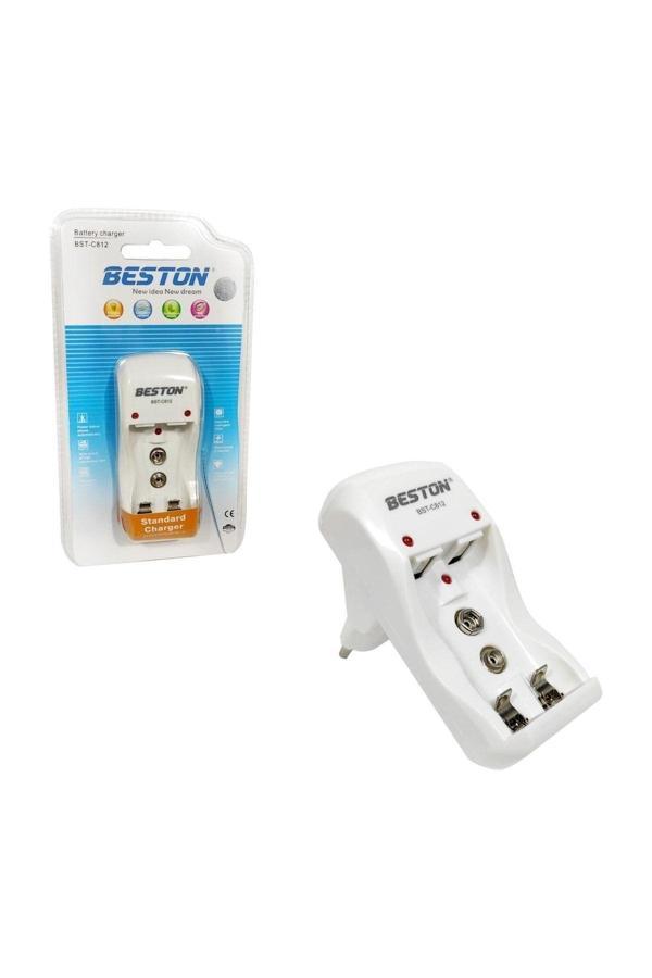 Beston Pil Şarj 3 Farklı Pil Şarj Aleti Aa(1.2 V Kumanda) Aaa(Duvar Saati) 9V(6F22) Mikrofon - Image 1