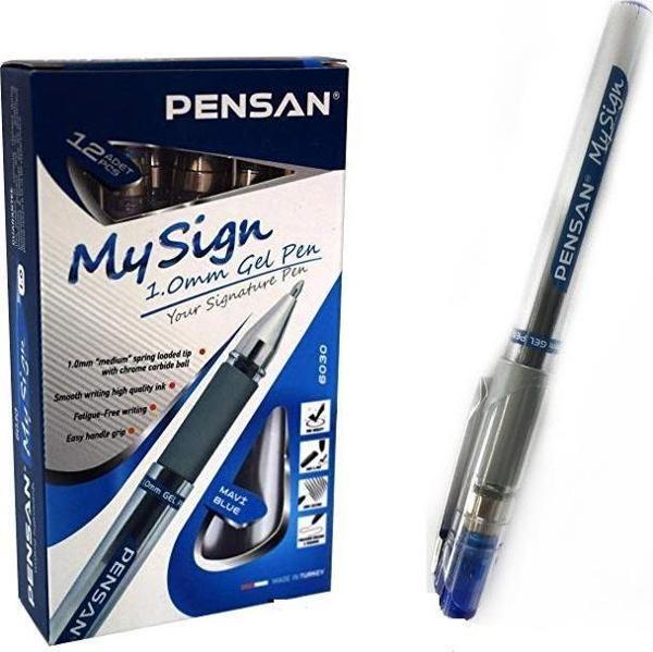Pensan My-Sign Jell İmza Kalemi 1,0 Mm Mavi 12 Li (1 Paket 12 Adet) - Image 1
