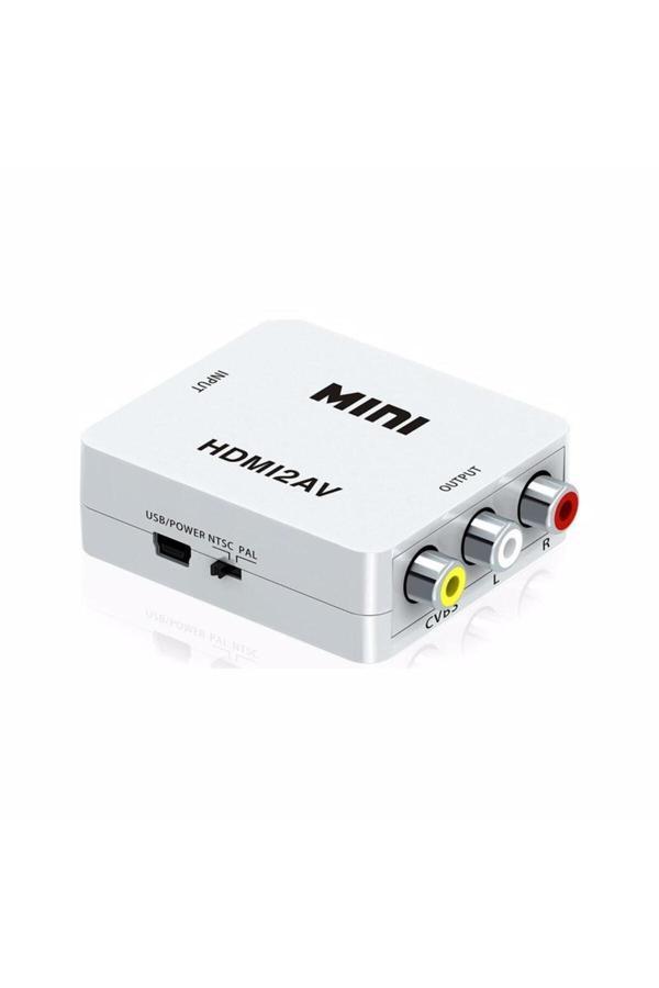 Dnr Bilişim Hdmi Input - Rca Output-Çıkış(Kırmızı-Sarı -Beyaz Kablo) Tos Av Çevirici Dönüştürücü Ps3/Ps2/Tv/Xbox - Image 1