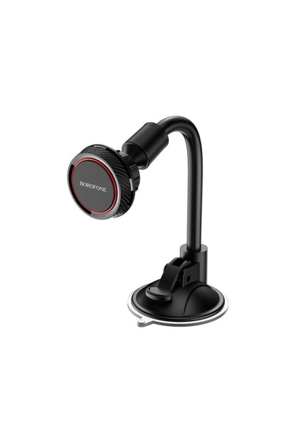Borofone Telefon Tutucu Araç Içi Karbon Fiber Desenli Ön Cam Telefon Tutucu - Image 1