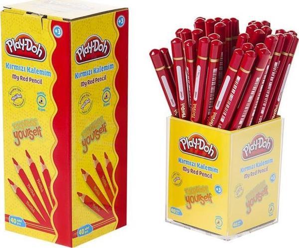 Play-Doh Play-Kk002 Kırmızı İlk Kalemim 40 Lı Stand (1 Paket 40 Adet) - Image 1