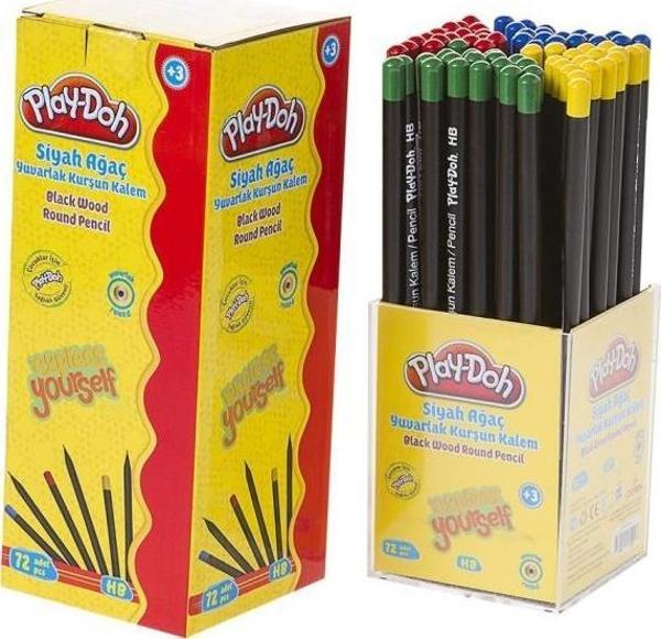 Play-Doh Play-Kk009 Siyah Yuvarlak Kurşun Kalem 72 Li Stand (1 Paket 72 Adet) - Image 1
