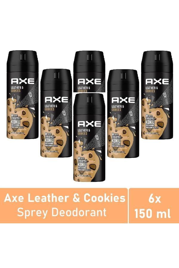 Erkek Deodorant Leather & Cookies 150 Ml - 6'lı Avantaj Paketi - Image 1