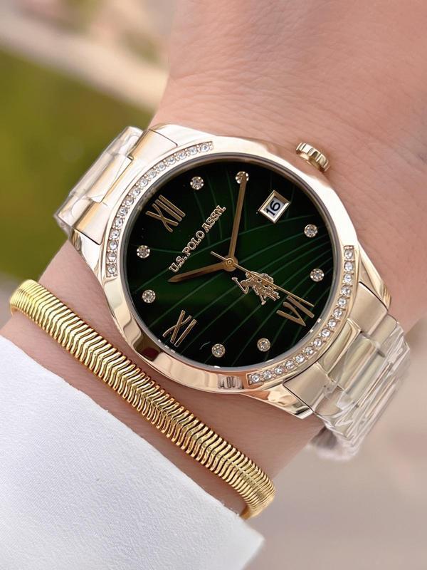 U.S.POLO ASSN Çelik Kordon 5 Atm Suya Dayanıklı Kadın Kol Saati+Bileklik Hediyeli USPA.2059.B07 - Image 1