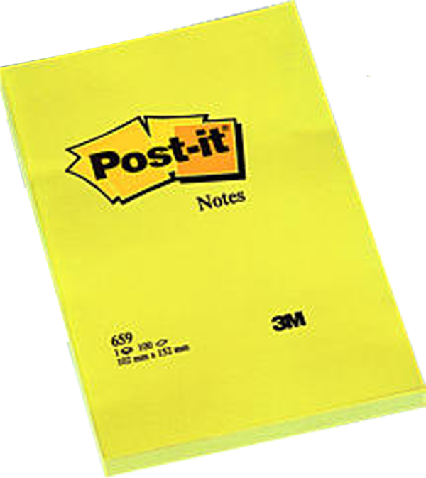 Post-İt 659 Yapışkanlı Not Kağıdı Sarı 102X152 Mm  - Image 1