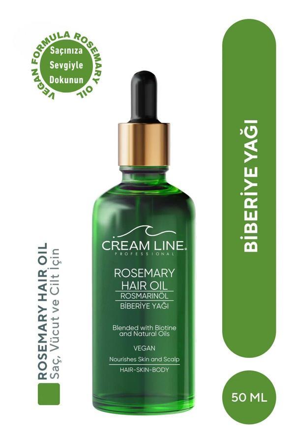 Cream Line Biberiye Yağı Complexi Saç Dökülmesi Ve Yıpranmış Saçlar İçin Hızlı Saç Uzatan Biotinli Saç Bakımı - Image 1
