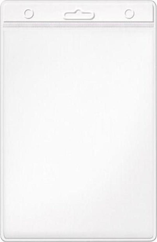 Sarff Yaka Kartı Poşeti Dikey Şeffaf 10X14,5 Cm 100 Lü (1 Paket 100 Adet) - Image 1