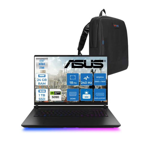 Asus Rog Strix Scar 18 G835LX-SA156 Intel Core Ultra 9 275HX Aı 24GB GB 1tb SSD 24GB/RTX5090 Gddr7 175W 18" 2.5k 2560 x 1600 240Hz 3ms 1200NITS Freedos Laptop WSA156F03+ZETTAÇANTA - Image 1