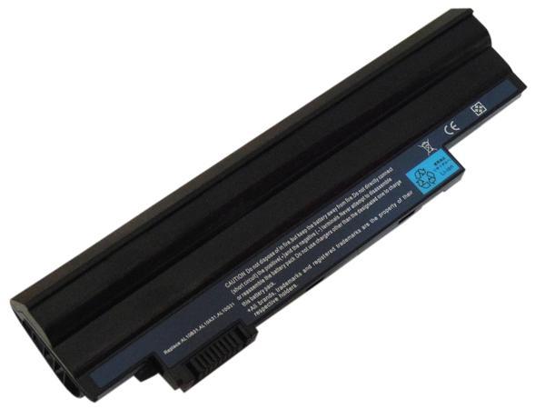 RETRO Acer Aspire One D255, D260, AOHappy Notebook Bataryası - Siyah - Image 1