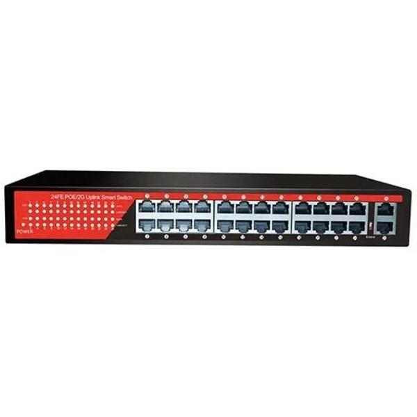 EZCOOL EZ-24PSF 24 PORT 24xFE+2xGE GIGABIT POE SWITCH 320W - Image 1