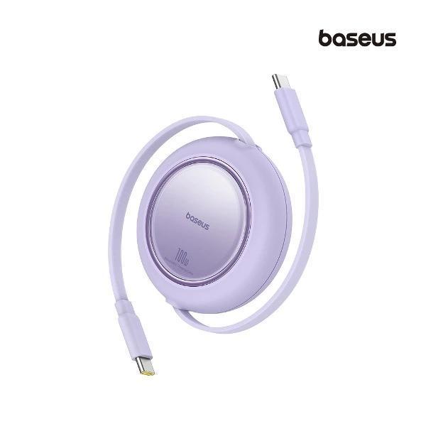 Baseus Free2Pull Mini Kablo USB-C'den USB-C'ye 100W 2m. - Beyaz - Image 1