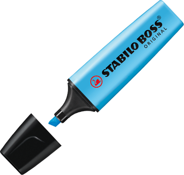 Stabilo 70/31 Fosforlu Kalem Boss Original Mavi 10 Lu (1 Paket 10 Adet) - Image 1