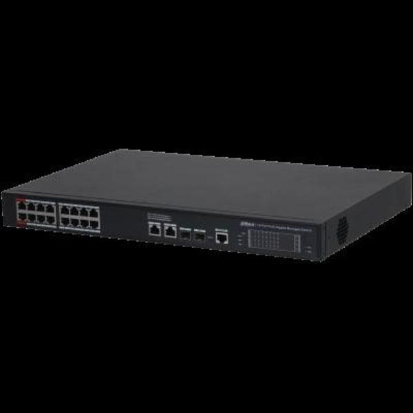 DAHUA S4220-16GT-240 16 PORT 16XGE-2XGE-2XGE/SFP YÖNETİLEBİLİR 240W POE SWİTCH - Image 1