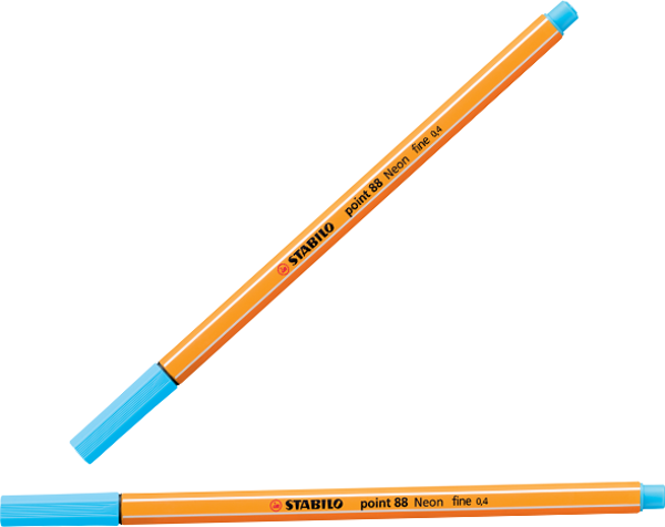 Stabilo 88/031 Keçe Uç Kalem 88-033 Fosforlu Mavi 10 Lu (1 Paket 10 Adet) - Image 1
