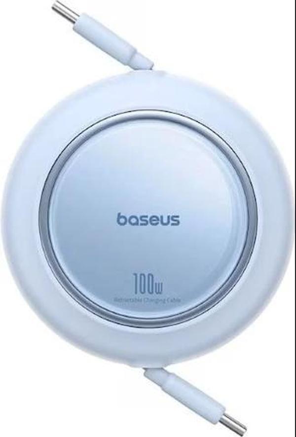 Baseus Free2Pull Mini Kablo USB-C'den USB-C'ye 100W 1.5m. - Mavi - Image 1