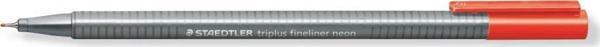 Staedtler 334-201 Fineliner Keçe Uç Kalem  Triplus Üçgen 0.3 MM Neon Kırmızı 10 Lu (1 Paket 10 Adet) - Image 1