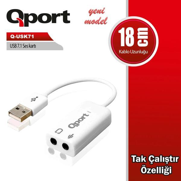 QPORT Q-USK71 USB TO 7.1 SES KARTI - Image 1