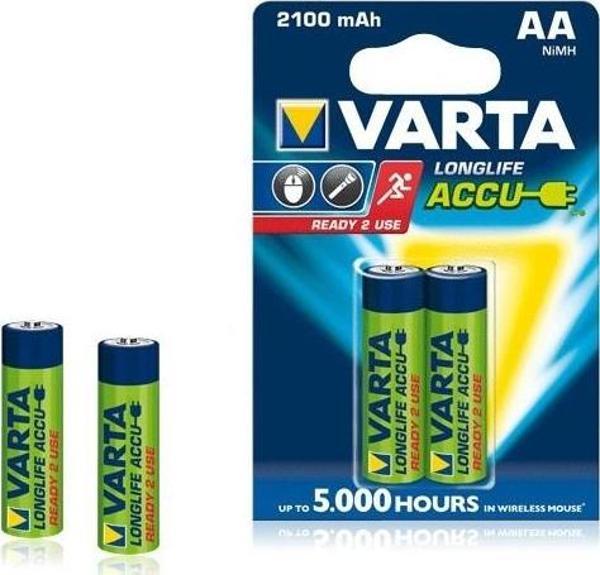 Varta Şarjlı Kalem Pil (AA) 2100 MAH 1.2 V 2 Lİ VRT.56706 - Image 1