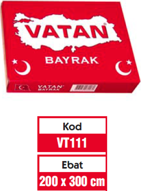 Vatan Türk Bayrağı 200X300 Cm Vt-111 - Image 1
