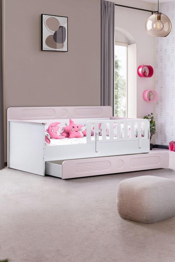 Yavrulu Karyola, Flora Yavrulu Montessori Karyola - Pembe - Image 1