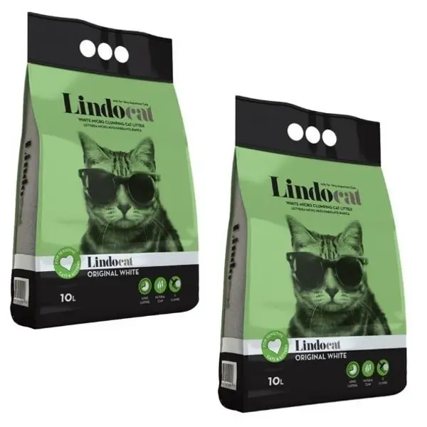 Lindocat Kokusuz İnce Taneli Kedi Kumu 10 L x 2 Adet - Image 1
