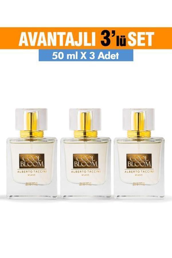 3'Lü Set Alberto Taccini  Cool Bloom Kadın Parfüm 50 ml - Image 1