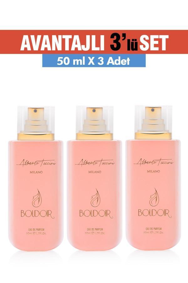 3'Lü Set Alberto Taccini  Boudoir Kadın Parfüm 50 ml - Image 1