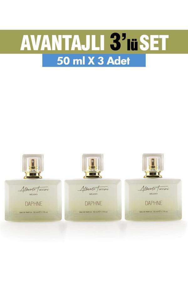 3'Lü Set Alberto Taccini Daphne Kadın Parfümü 50 ml - Image 1