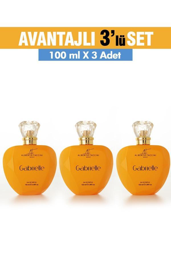 3'Lü Set Alberto Taccini  GABRIELLE Kadın Parfümü -100 ml - Image 1