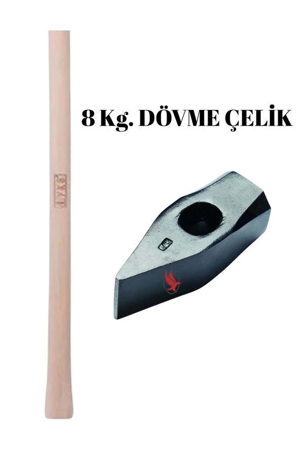 Adige Dövme Çelik Sivri Balyoz Ahşap Gürgen Saplı 8 Kg - Image 1