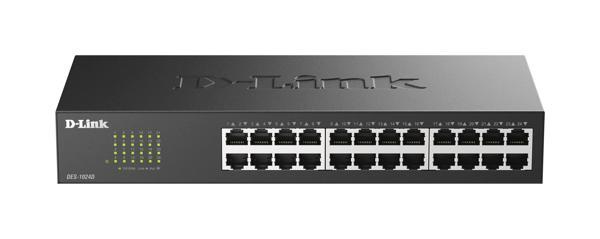 D-Link DES-1024D 24 Port 10/100 Mbps Yönetilemez Metal Kasa Switch - Image 1