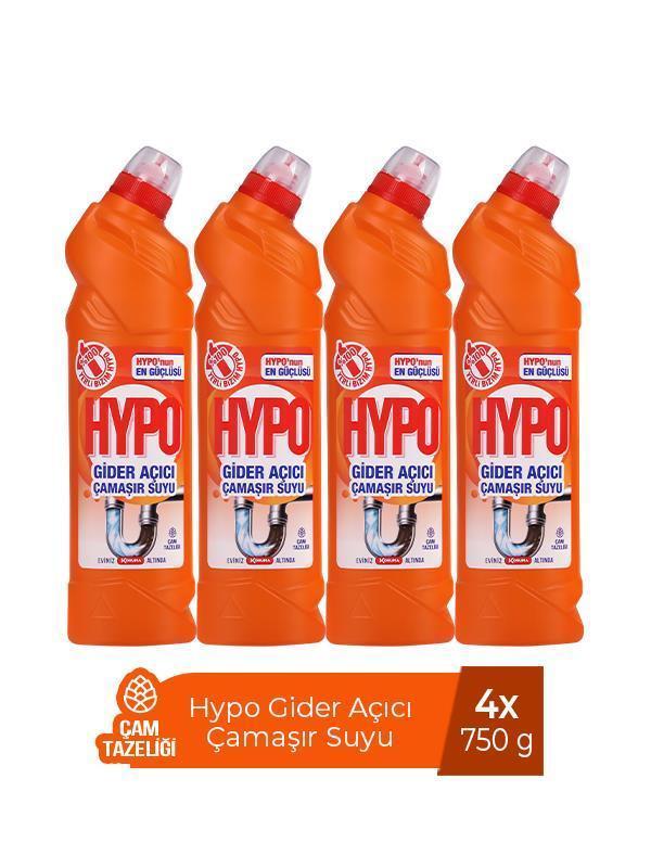 HYPO GİDER AÇICI ÇAMAŞIR SUYU ÇAM TAZELİĞİ 750 GR x 4 ADET - Image 1