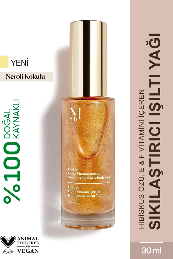 Golden Hour Vitamin İçerikli Işıltılı Saç ve Vücut Yağı Neroli 30 mL - Image 1