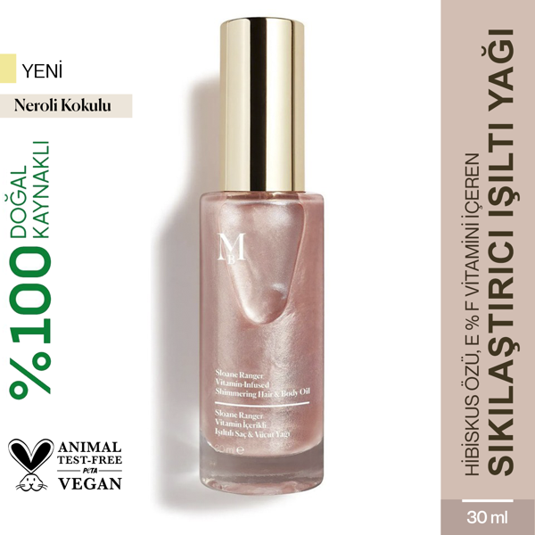 Sloane Ranger Vitamin İçerikli Işıltılı Saç & Vücut Yağı Neroli 30 ML - Image 1