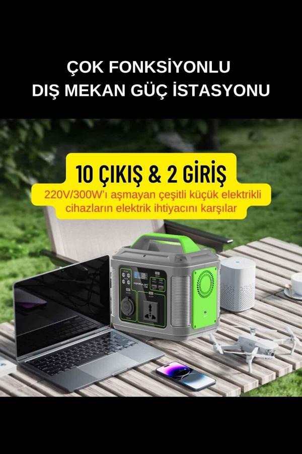 300 Watt Güç İstasyonu 30 Watt 12 Volt 5 Amper Güneş Paneli Tam Uyumlu İkili Set - Image 1