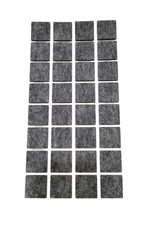 Emirhan Nalbur 32 Adet Yapışkanlı Sandalye, Masa, Koltuk Altı Parke Koruma Keçesi, Kare , 25 Mm - Image 1
