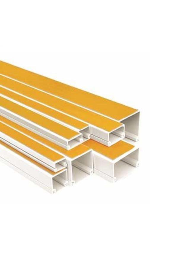 Tbg Nisaluce 12 Mm * 12 Mm Yapışkanlı Beyaz Kablo Kanalı-1 Boy 2 Mt/Paket X 5 Adet Bulunur - Image 1
