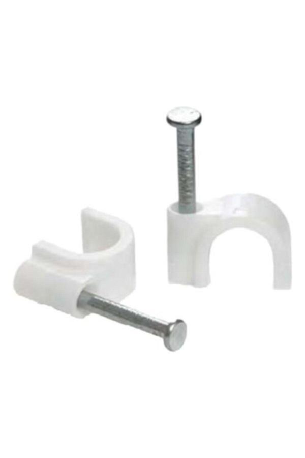 Emirhan Nalbur Kroşe Çelik Beton Çivili Kablo Tutucu Kablo Kroşesi No:1 ( 100 Adet ) ( 3 X 4 Mm) - Image 1