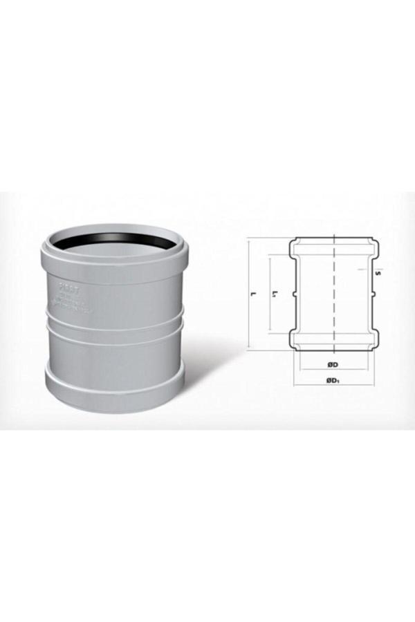 Fırat Dublex Pvc Atık Su Borusu Pimaş Kayar Manşon 125 Mm. - Image 1