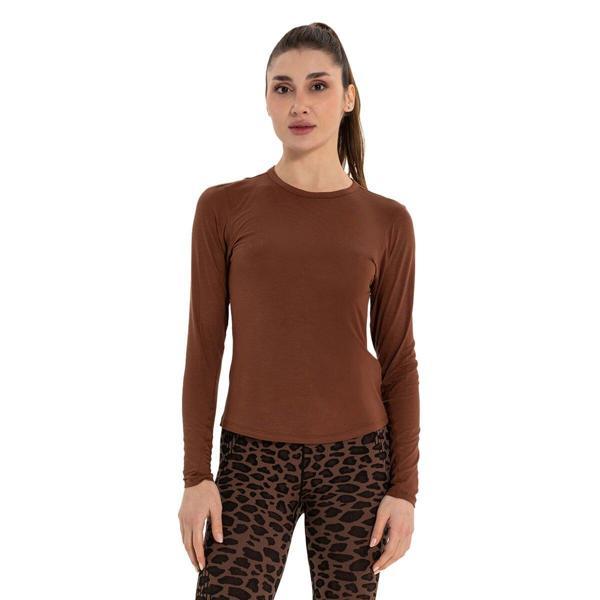 Inguz Uzun Kollu Basic Modal Yoga T-Shirt - Image 1
