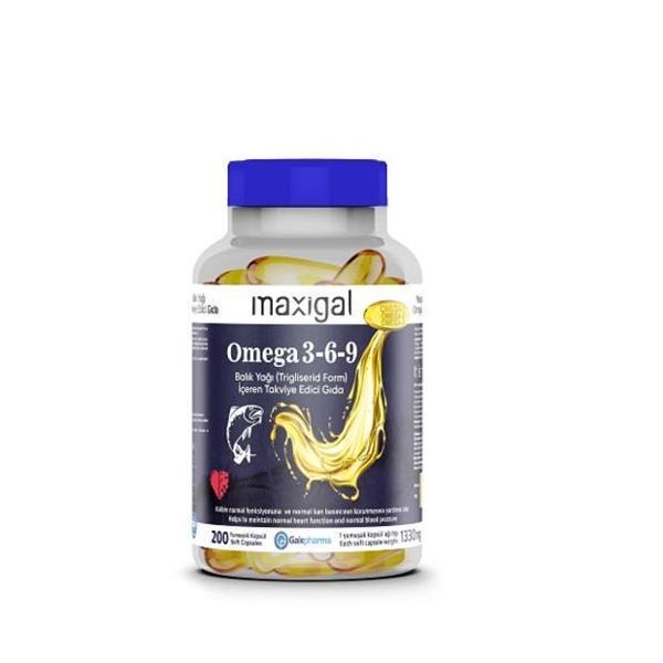 Maxigal OMEGA 3,6,9 Balık Yağı 200 Kapsül - Image 1